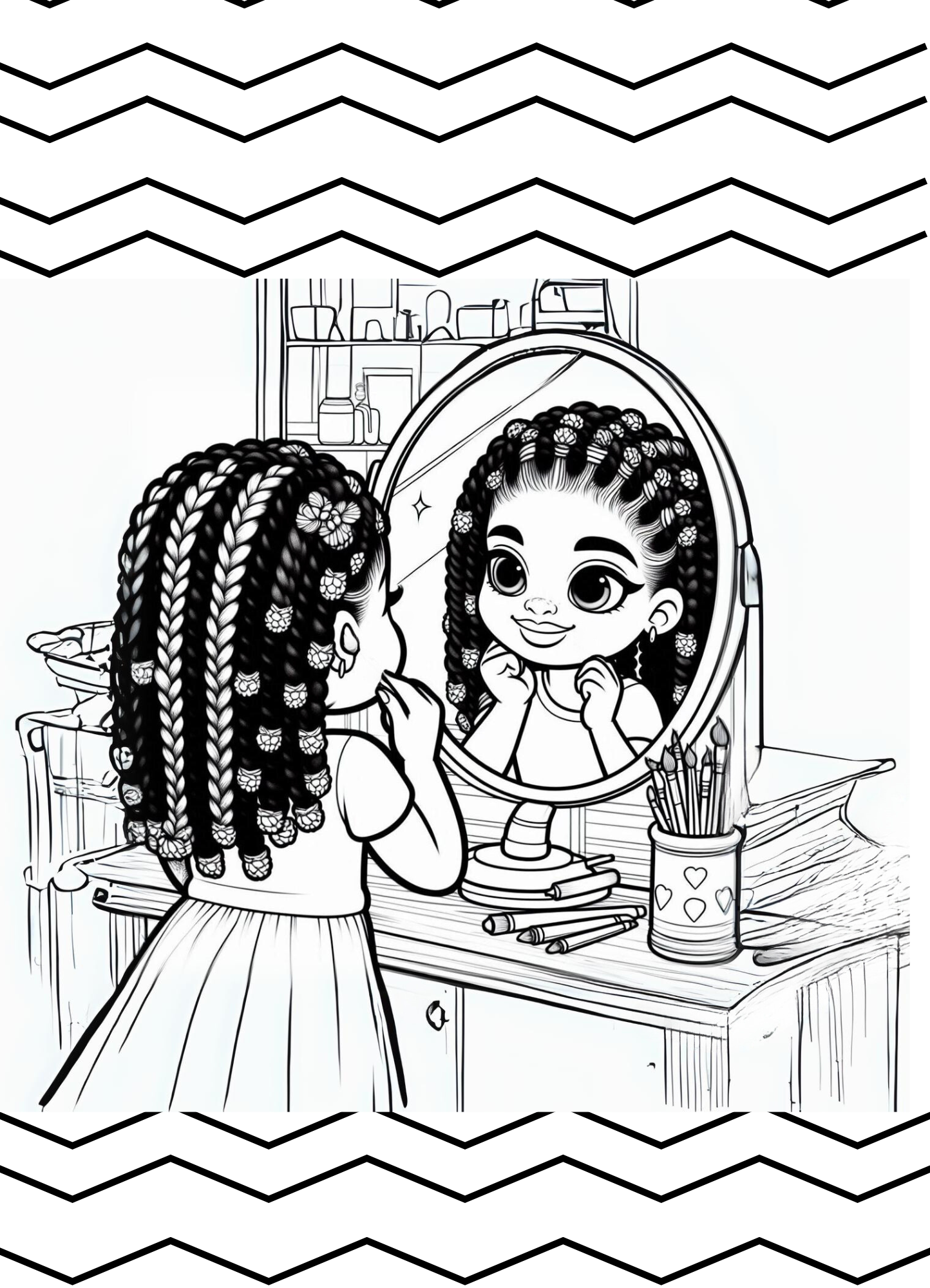 Positive Vibes: Color and Activity Book For Black Girls