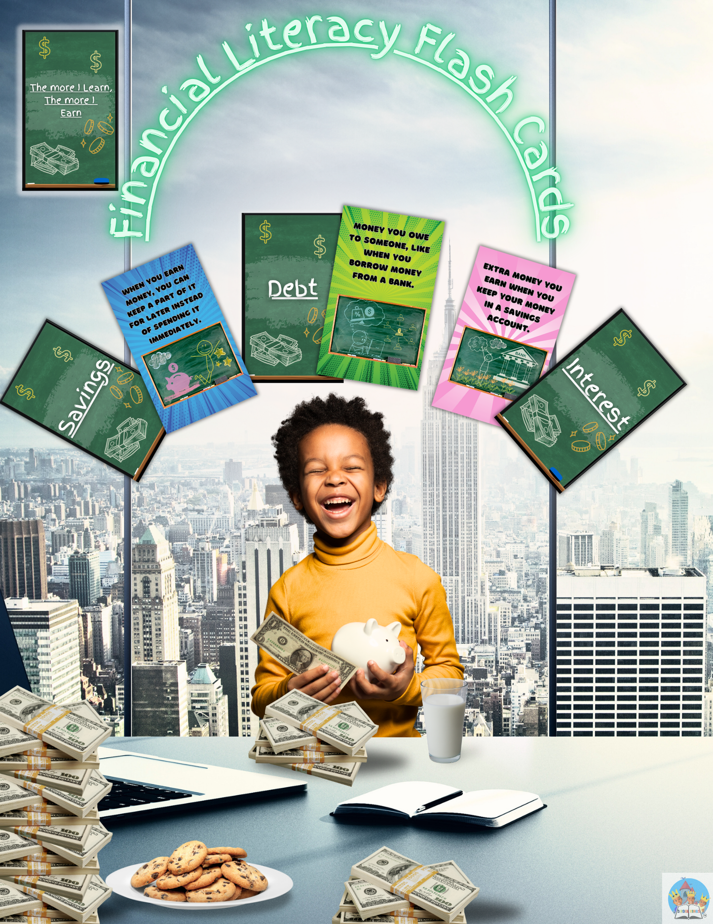 Financial Literacy Flashcards 21 Ct.
