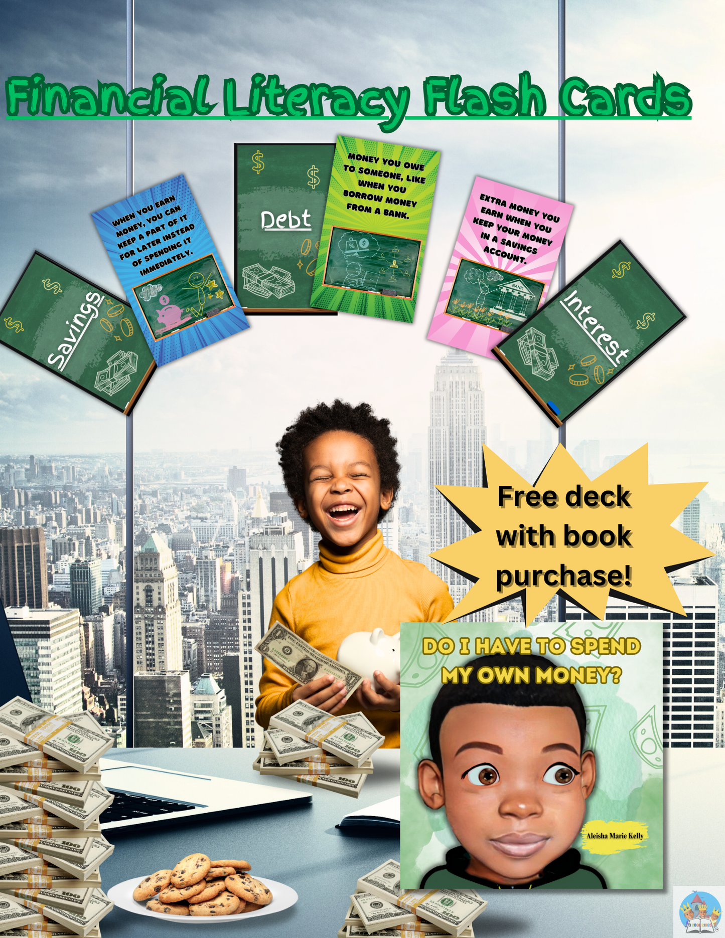 'Do I Have To Spend My Own Money?' (Softcover)| Bonus Financial Literacy Flash Cards Included