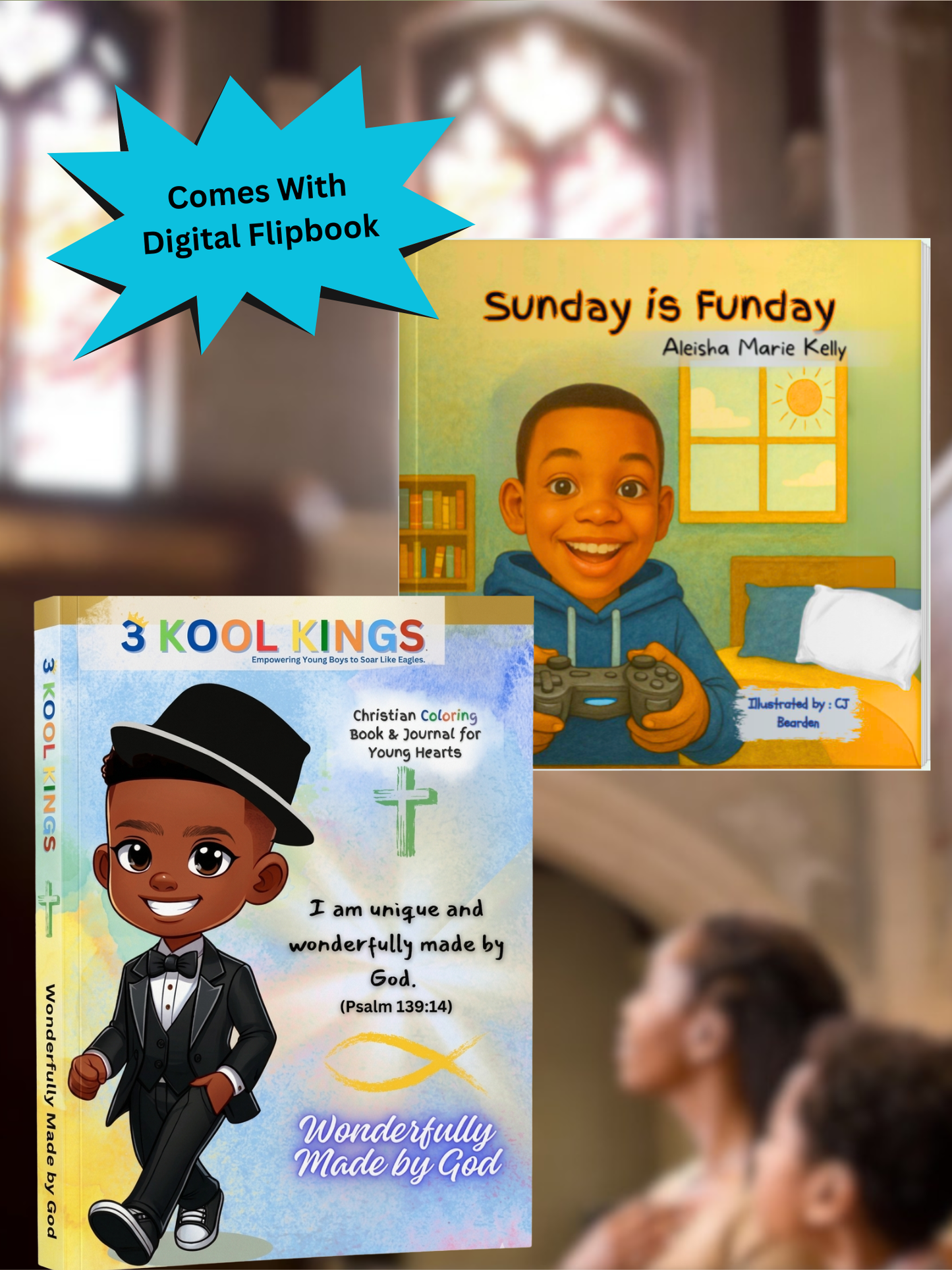 Faith & Fun Book Bundle | Christian Reading & Coloring Set for Kids