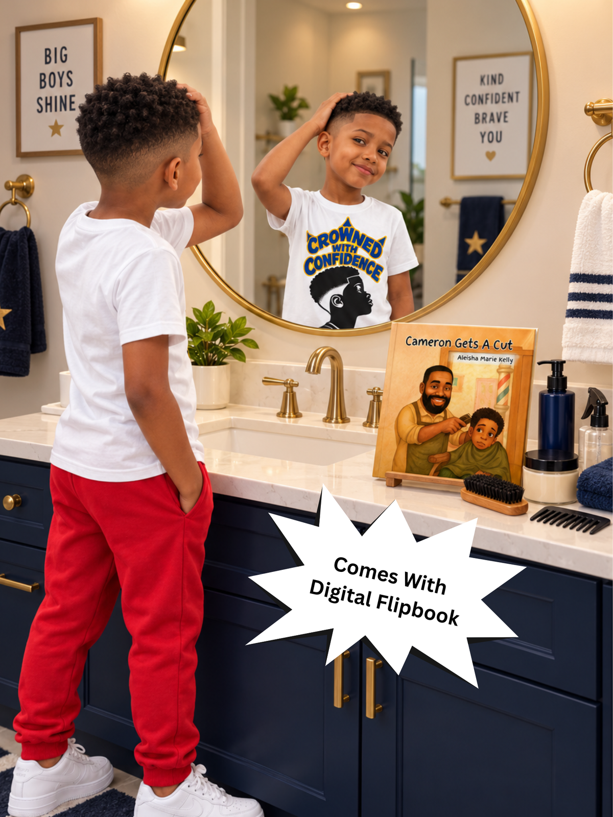 Cameron Gets a Cut Book & “Crowned With Confidence” T-Shirt Bundle (With Bonus Digital Flipbook)
