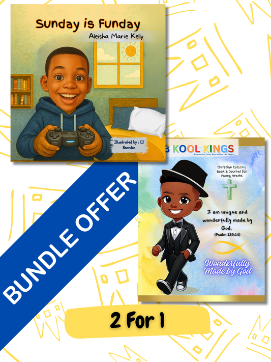 Faith & Fun Book Bundle | Christian Reading & Coloring Set for Kids